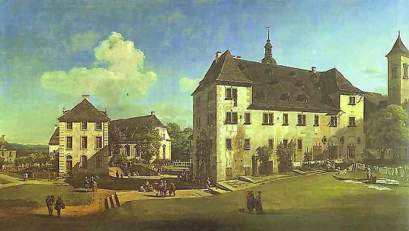 Bernardo Bellotto Courtyard of the Castle at Kaningstein from the South. Sweden oil painting art